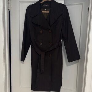 Brown Double-Breasted Trench Coat